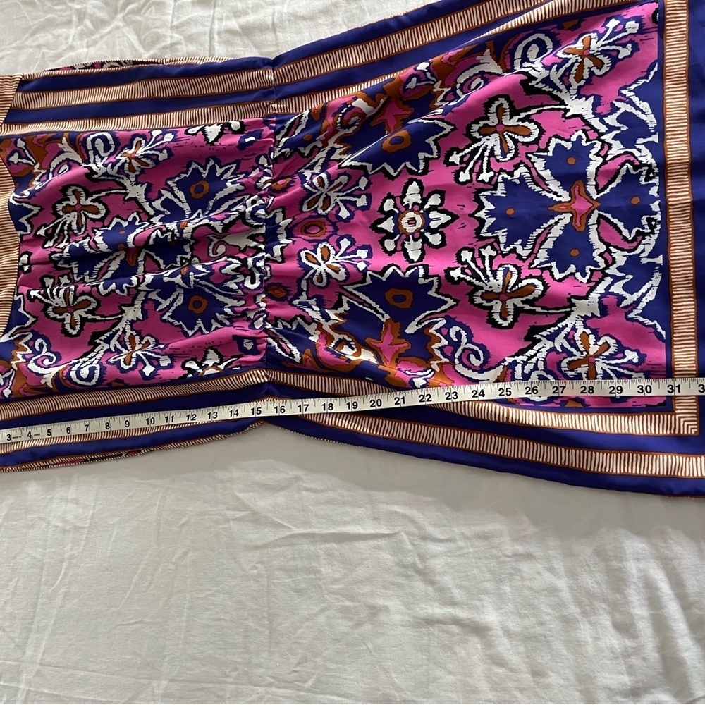 Ann Taylor Loft Mod Vibrant Short Scarf Motif Dress Size Medium EUC - Picture 10 of 11
